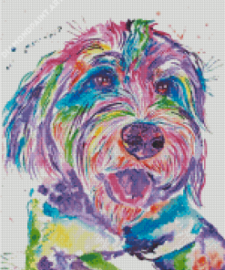 Colorful Bernedoodle Art Diamond Painting