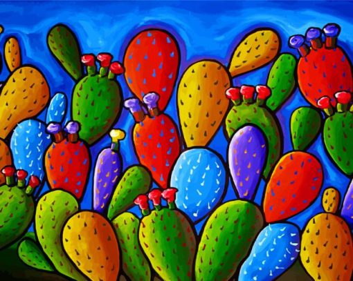 Colorful Cactus Diamond Paintings