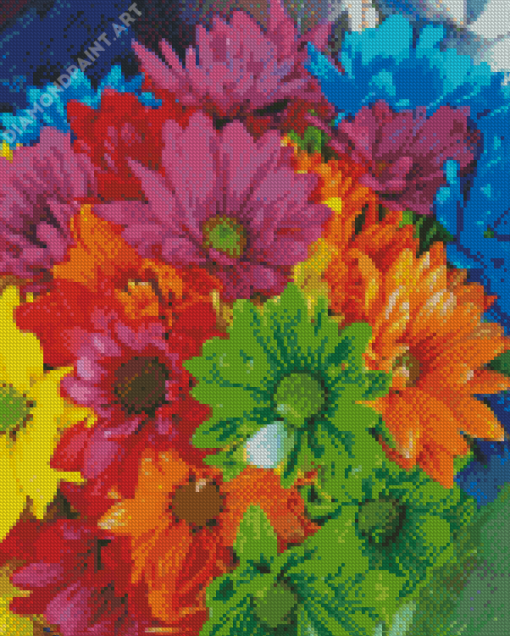 Colorful Daisy Flowers Diamond Paintings