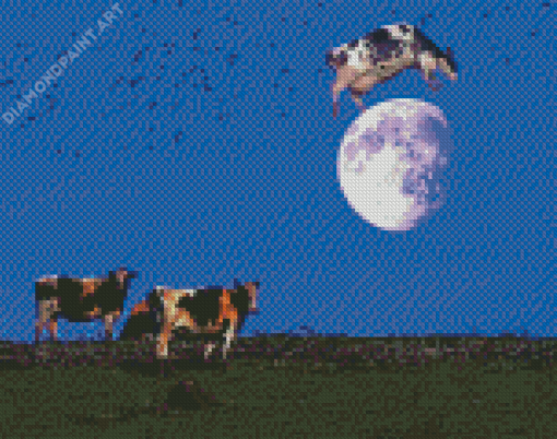 Cow Jumping Over The Moon Diamond Painting