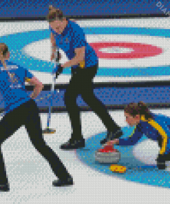 Curling players Diamond Painting