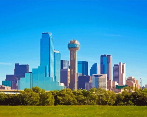 Dallas Skyline Diamond Painting