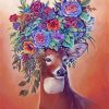 Deer With Roses Diamond Painting