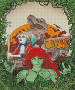 Dino Park Harley Quinn And Poison Ivy Diamond Painting