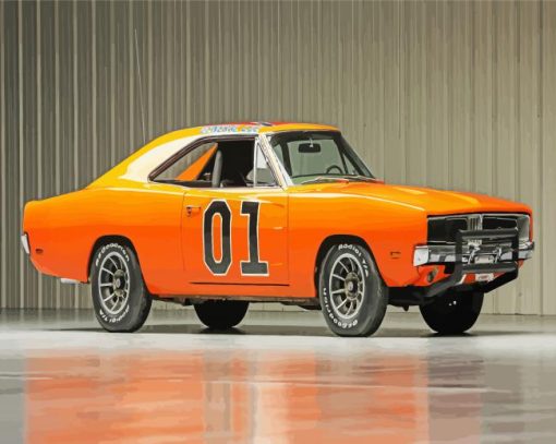 Dodge Charger General Lee Diamond Painting