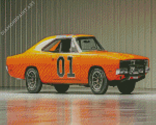 Dodge Charger General Lee Diamond Painting