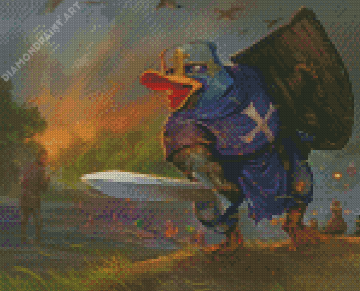 Duck With Armor Diamond Paintings