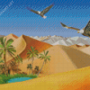 Eagle Birds In The Desert Diamond Paintings