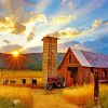 Farm With Barn And Silo Diamond Painting