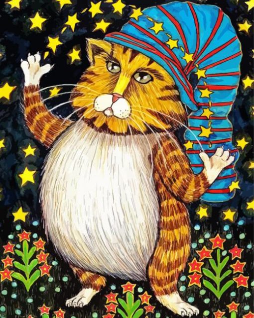 Fat Wizard Cat Diamond Painting