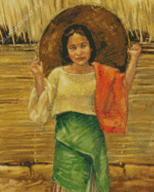 Filipina Woman Art Diamond Painting