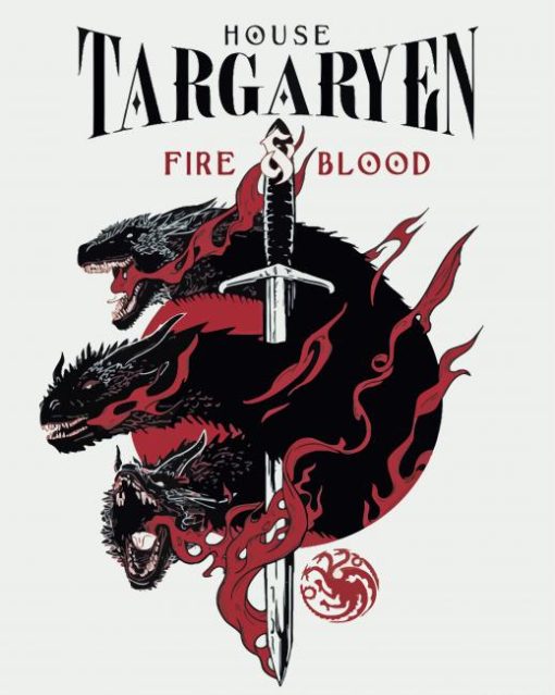 Fire And Blood House Targaryen Diamond Painting