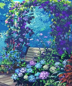 Flowers Arch Bench Diamond Painting