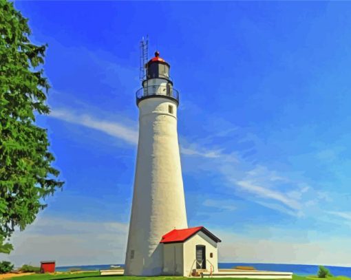 Fort Gratiot Lighthouse Michigan Diamond Painting