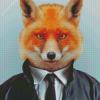 Fox Wearing Suit Art Diamond Painting