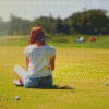 Golf Lady Sitting Diamond Painting