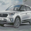 Grey Hyundai Creta Car Diamond Painting