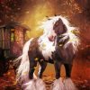 Gypsy Vanner In Autumn Diamond Painting