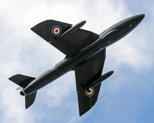 Hawker Hunter Aircraft Diamond Paintings