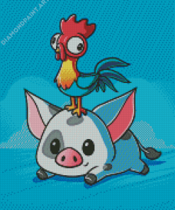 Hei Hei And Pua Art Diamond Painting