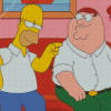 Homer Simpson And Peter Griffin Diamond Painting