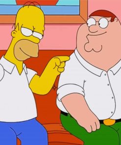 Homer Simpson And Peter Griffin Diamond Painting