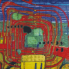 Hommage Au Tachisme By Hundertwasser Diamond Painting