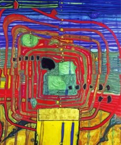 Hommage Au Tachisme By Hundertwasser Diamond Painting