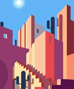 Illustration La Muralla Roja Diamond Painting