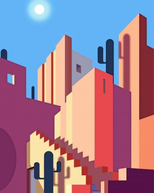 Illustration La Muralla Roja Diamond Painting