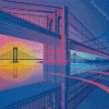 Illustration Manhattan Bridge Diamond Painting