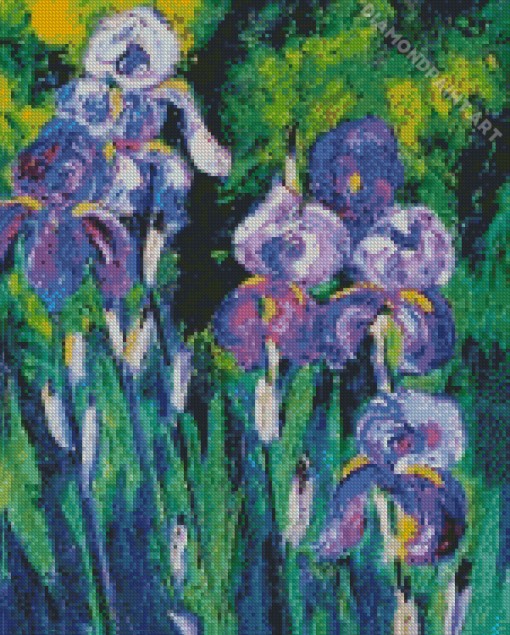 Irises In Evening Shadows By Max Pechstein Diamond Painting