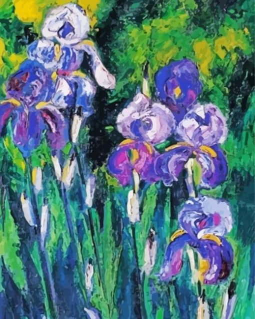 Irises In Evening Shadows By Max Pechstein Diamond Painting