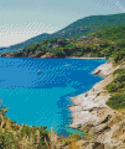 Isola Del Giglio Beach View Diamond Painting