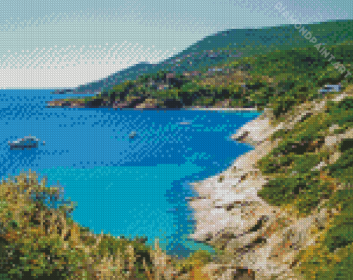 Isola Del Giglio Beach View Diamond Painting