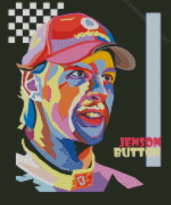 Jenson Button Pop Art Diamond Painting