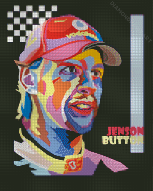 Jenson Button Pop Art Diamond Painting