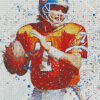 John Elway Splatter Art Diamond Painting