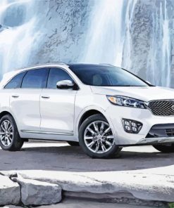 Kia Sorento By Waterfall Diamond Paintings