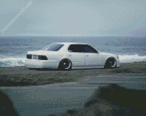 Lexus ls400 By The Beach Diamond Painting