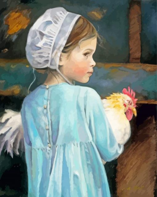 Little Amish Girl Diamond Painting