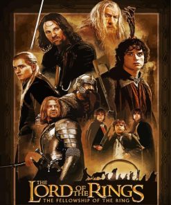 Lord Of The Rings Fellowship Poster Diamond Paintings