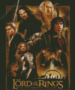 Lord Of The Rings Fellowship Poster Diamond Paintings