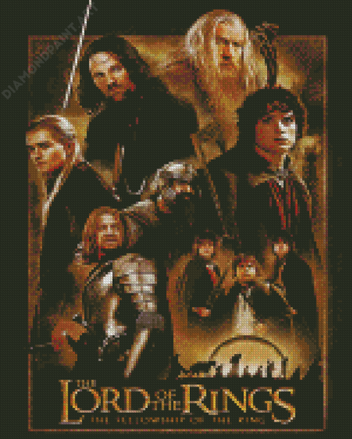 Lord Of The Rings Fellowship Poster Diamond Paintings