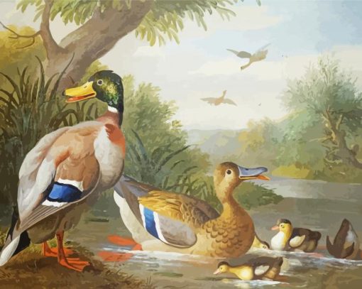 Mallard Duck Babies Diamond Painting