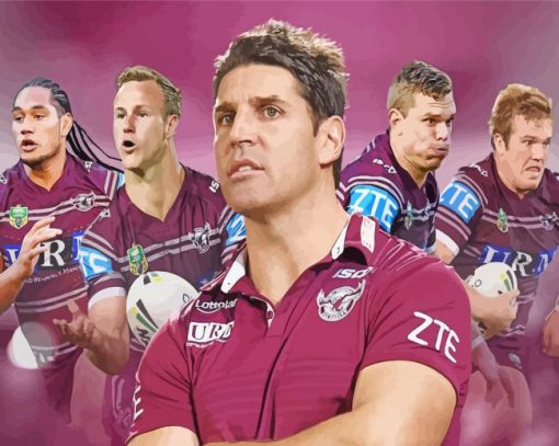 Manly Warringah Sea Eagles Rugby Team Diamond Painting