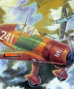 Military Fokker Diamond Painting