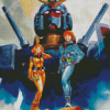 Mobile Suit Gundam Vintage Anime Characters Diamond Painting