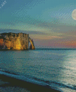 Moon Over Ocean Landscape Diamond Paintings