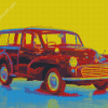 Morris Minor Traveller Pop Art Diamond Painting